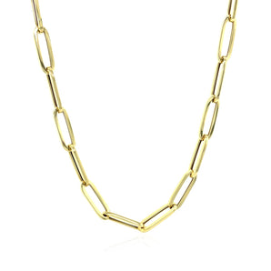 14K Yellow Gold Bold Paperclip Chain (4.20 mm) RCJ