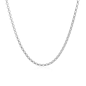 14k White Gold Rolo Chain (1.90 mm) RCJ