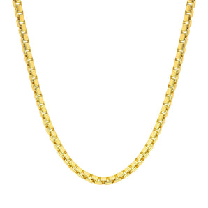 14k Yellow Gold Semi Solid Box Chain (2.5 mm) RCJ