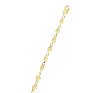 14k Yellow Gold Necklace with Polished Circles RCJ