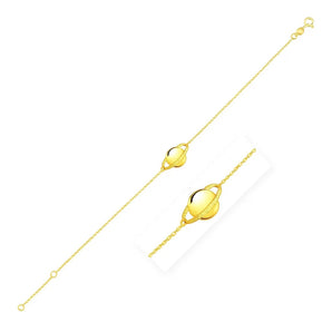 14K Yellow Gold Saturn Bracelet RCJ