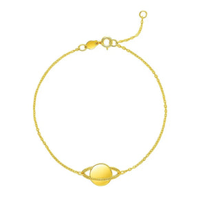 14K Yellow Gold Saturn Bracelet RCJ