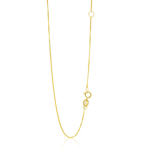 14k Yellow Gold Adjustable Box Chain (0.60 mm) RCJ