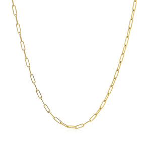14K Yellow Gold Fine Paperclip Chain (1.50 mm) RCJ
