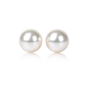 14k Yellow Gold Freshwater Cultured White Pearl Stud Earrings (7mm) RCJ