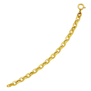 14k Yellow Gold Cable Chain Design Bracelet (9.40 mm) RCJ