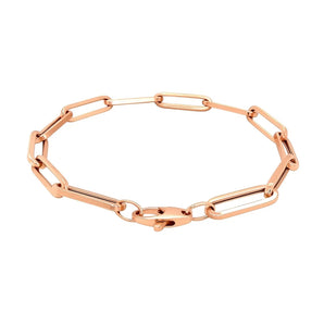 14K Rose Gold Extra Wide Paperclip Chain Bracelet (6.10 mm) RCJ