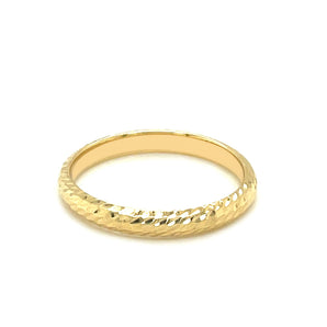 14k Yellow Gold Textured Comfort Fit Wedding Band(2.50 mm) RCJ