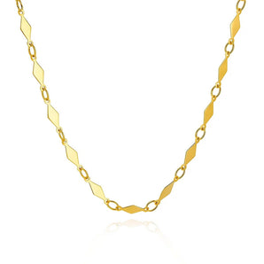 14K Yellow Gold Polished Diamond Motif Chain (3.00 mm) RCJ