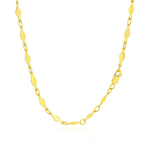 14K Yellow Gold Polished Diamond Motif Chain (3.00 mm) RCJ
