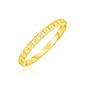 14k Yellow Gold Ring with Bead Texture RCJ