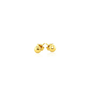 14k Yellow Gold Ball Style Stud Earrings (4mm) RCJ