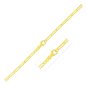 14K Yellow Gold Paperclip Chain (2.50 mm) RCJ