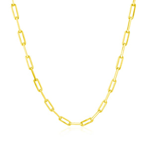14K Yellow Gold Paperclip Chain (2.50 mm) RCJ