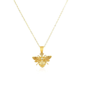 14K Yellow Gold Bee Necklace RCJ
