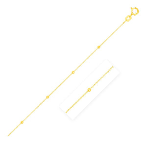 Bead Links Saturn Chain in 14k Yellow Gold (1.80 mm) RCJ