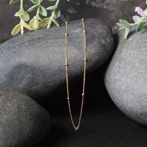 Bead Links Saturn Chain in 14k Yellow Gold (1.80 mm) RCJ