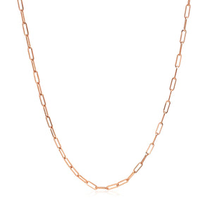 14k Rose Gold Adjustable Paperclip Chain (1.50 mm) RCJ