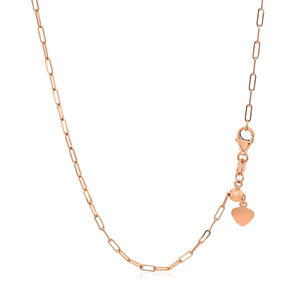 14k Rose Gold Adjustable Paperclip Chain (1.50 mm) RCJ