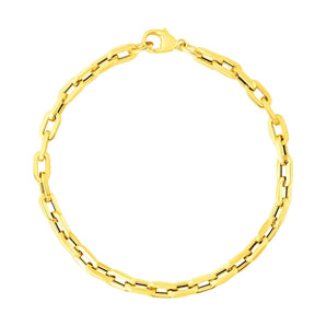 14k Yellow Gold 7 1/2 inch Paperclip Chain Bracelet (4.20 mm) RCJ