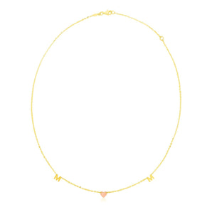 14k Yellow and Rose Gold Mom Necklace RCJ