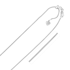 14k White Gold Adjustable Franco Chain (1.00 mm) RCJ