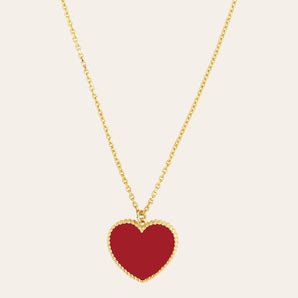 Heart Red Cornelia Paste Necklace