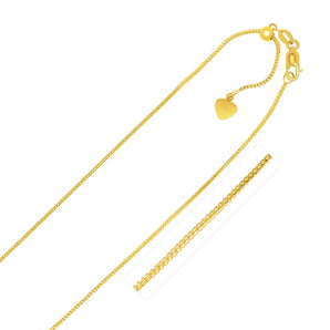 14k Yellow Gold Adjustable Franco Chain (1.00 mm) RCJ