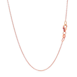 Double Extendable Cable Chain in 14k Rose Gold (1.00 mm) RCJ