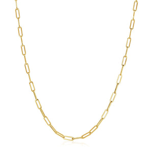 14K Yellow Gold Wide Paperclip Chain (3.20 mm) RCJ