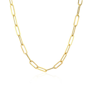 14K Yellow Gold Wide Paperclip Chain (3.20 mm) RCJ