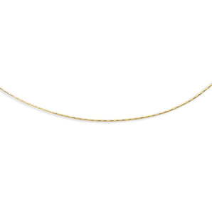 14k Yellow Gold Round Omega Necklace with Diamond Cuts (1.5 mm) RCJ
