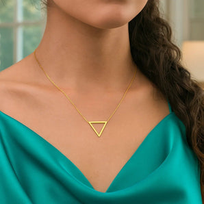 14k Yellow Gold Delta Symbol Chain Necklace RCJ