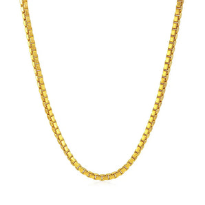 14k Yellow Gold Semi Solid Box Chain (2.10 mm) RCJ