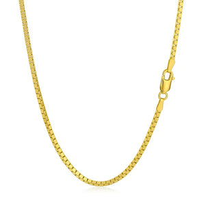 14k Yellow Gold Semi Solid Box Chain (2.10 mm) RCJ
