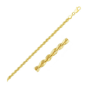14k Yellow Gold Light Rope Chain (2.5 mm) RCJ