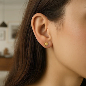 14k Yellow Gold Polished Round Post Earrings(5.5mm) RCJ