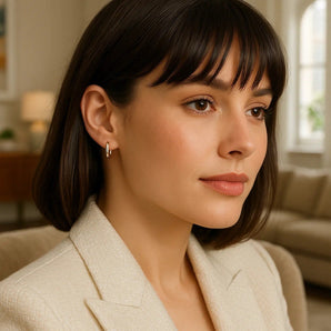 14k Rose Gold Petite Polished Round Hoop Earrings RCJ