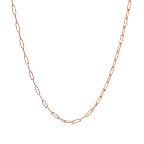 14K Rose Gold Fine Paperclip Chain (1.50 mm) RCJ