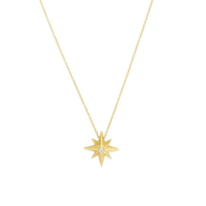 14k Yellow Gold High Polish North Star Necklace RCJ