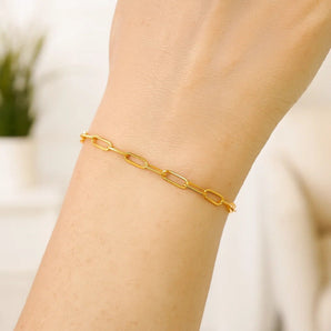 14K Yellow Gold Paperclip Bracelet  (3.50 mm) RCJ
