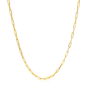 14k Yellow Gold Adjustable Paperclip Chain (1.50 mm) RCJ