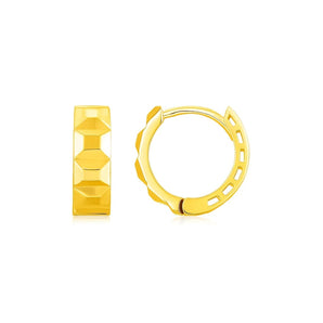 14K Yellow Gold J Hoop Earrings RCJ
