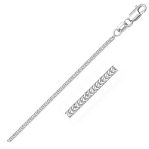 14k White Gold Foxtail Chain (1.00 mm) RCJ