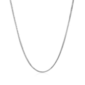14k White Gold Foxtail Chain (1.00 mm) RCJ