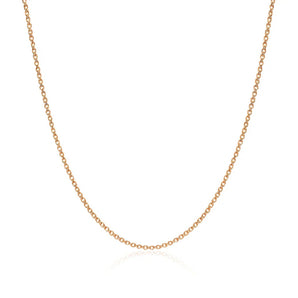 14k Rose Gold Diamond Cut Cable Link Chain (1.10 mm) RCJ