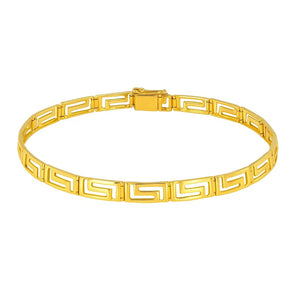 14k Yellow Gold Fancy Greek Key Motif Bracelet (6.35 mm) RCJ