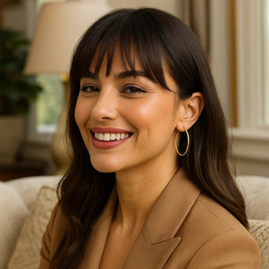 Endless Hoop Style Earrings in 14K Yellow Gold(1.2x35mm) RCJ