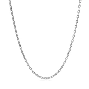 Double Extendable Cable Chain in 14k White Gold (1.80 mm) RCJ