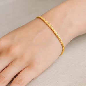 Fine Wheat Chain Bracelet in 10k Yellow Gold (3.00 mm) RCJ